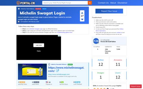 Michelin Swagat Login - Portal-DB.live