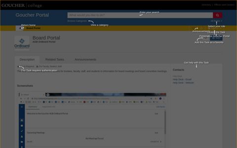 Board Portal (AGB OnBoard Portal) | Goucher Portal