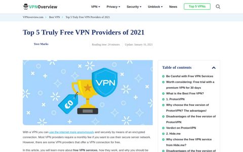 Top 5 Truly Free VPN (Dec 2020) | Secure and Easy to Use