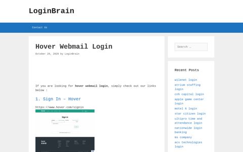 Hover Webmail - Sign In - Hover - LoginBrain