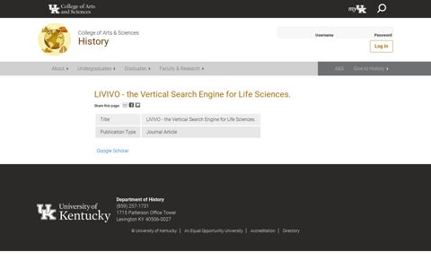 LIVIVO - the Vertical Search Engine for Life Sciences. | History