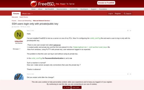 SSH users login only with private/public key | The FreeBSD ...