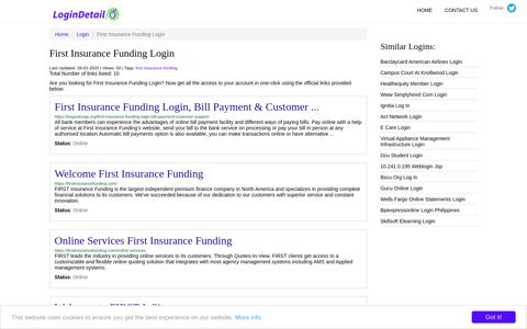 First Insurance Funding Login - LoginDetail