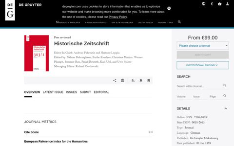 Historische Zeitschrift | De Gruyter