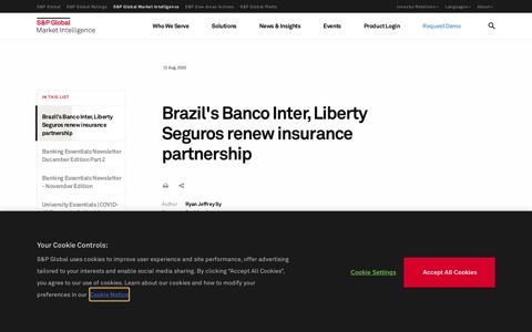 Brazil's Banco Inter, Liberty Seguros renew insurance ...