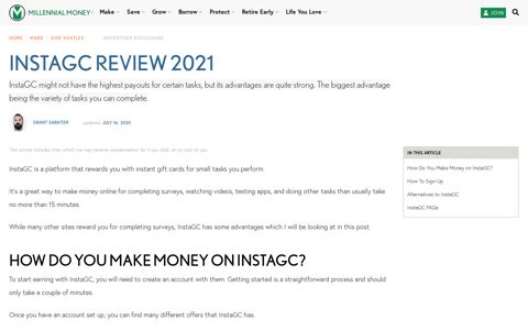 InstaGC Review 2020 | How Do You Make Money On InstaGC?