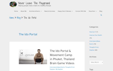 The Ido Portal Archives - Never Leave The Playground