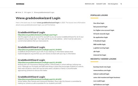 Www.gradebookwizard Login ❤️ One Click Access - iLoveLogin