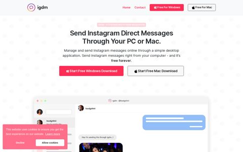 igdm - Instagram Direct Messages On Your Windows & Mac ...