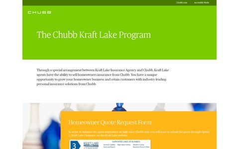 Chubb Kraft Lake Program in the U.S. - Chubb