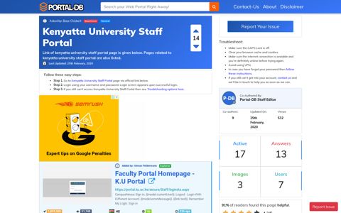 Kenyatta University Staff Portal