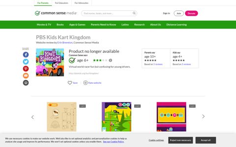 PBS Kids Kart Kingdom Website Review