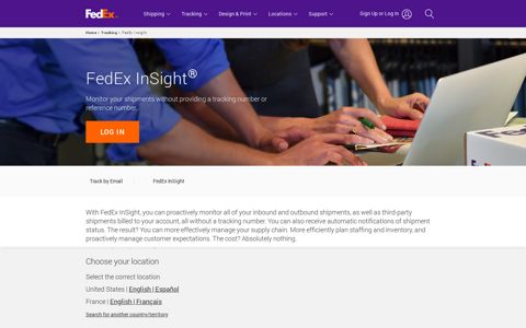 FedEx InSight, a Web-Based Tracking Tool | FedEx