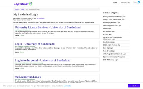 My Sunderland Login University Library Services - University ...