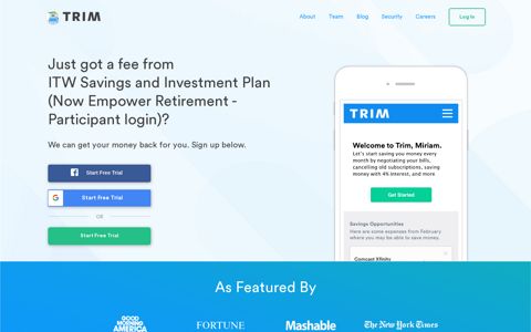 Fight Fees From ITW Savings and Investment Plan (Now ... - Trim