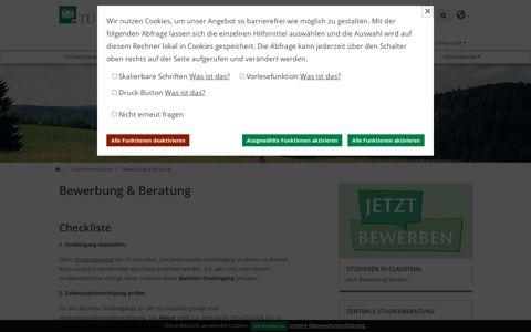 Bewerbung & Beratung - TU Clausthal