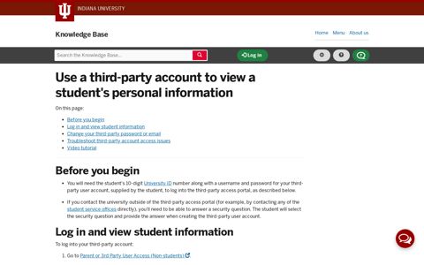 Use a third-party account to view a student's personal ...