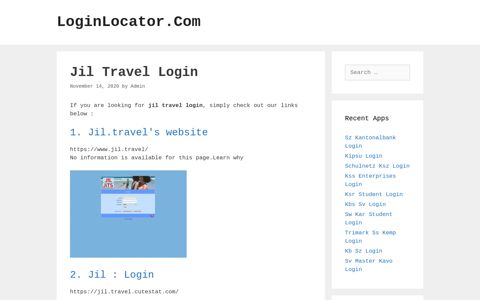 Jil Travel Login - LoginLocator.Com