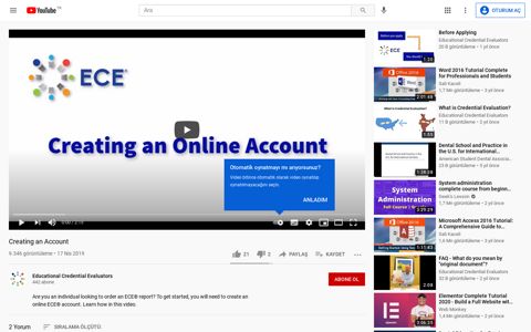 Creating an Account - YouTube