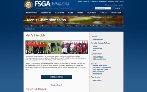 Men's Interclub - Florida State Golf Association