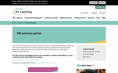 HR services portal | Herts for Learning