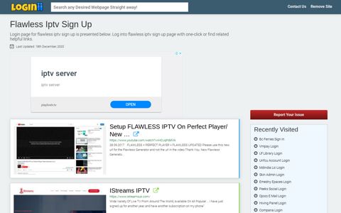 Flawless Iptv Sign Up - Loginii.com