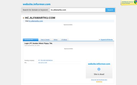 hc.alfamartku.com at WI. Login | PT. Sumber Alfaria Trijaya, Tbk.