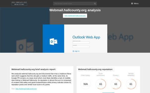 Web Mail Hallcounty. Outlook Web App