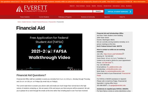 Financial Aid | Everett Community College