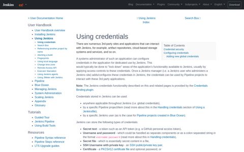 Using credentials - Jenkins