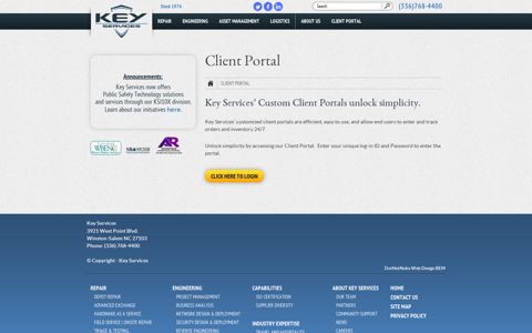 Client Portal - Key Services