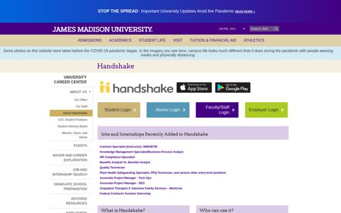 Handshake - James Madison University
