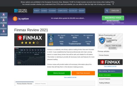 Finmax Review | Finmax Binary Options Broker Scam or Legit?