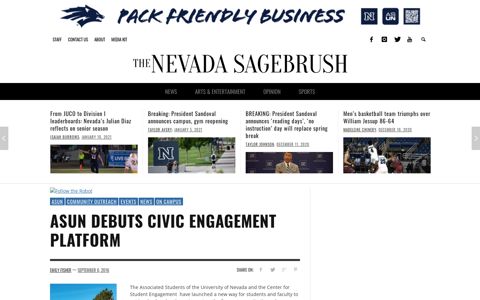 ASUN debuts civic engagement platform | The Nevada ...