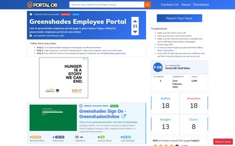 Greenshades Employee Portal