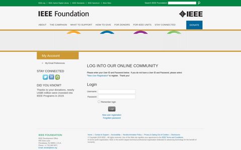 User Login - IEEE Foundation, Inc.