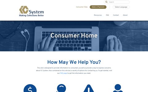 IC System Consumer Page