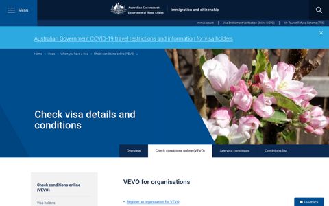 Check visa details and conditions - Immigration and citizenship