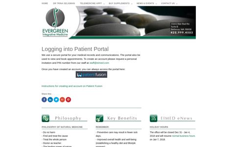 Logging into Patient Portal - Evergreen Integrative Medicine