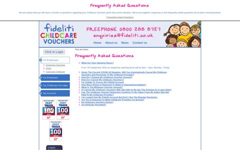 Fideliti Childcare Vouchers - Covid-19 FAQs