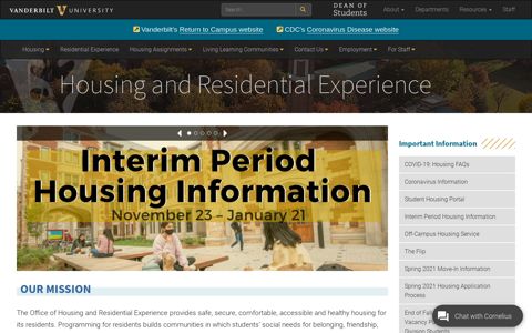 Housing and Residential Experience | Vanderbilt University