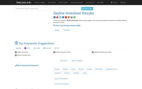 Skyline timesheet Results For Websites Listing - SiteLinks.Info