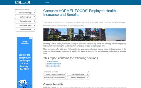 Compare HORMEL FOODS' Employee Health Insurance and ...