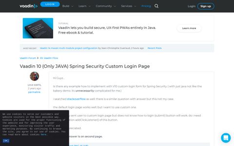 Vaadin 10 (Only JAVA) Spring Security Custom Login Page ...
