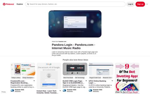 Pandora Login | Internet music, Music radio, Pandora music