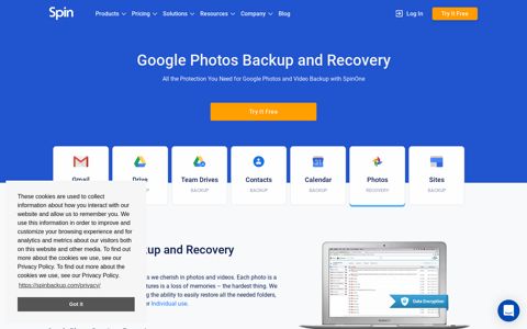 Google Photos Backup & Recovery Service – SpinOne