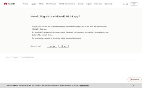How do I log in to the HUAWEI HiLink app? | HUAWEI Support ...
