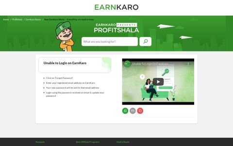 Unable to Login? Follow these Steps to Login | EarnKaro