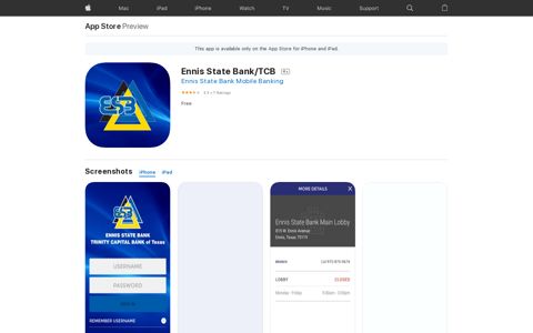 ‎Ennis State Bank/TCB on the App Store