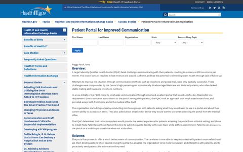 Patient Portal for Improved Communication | HealthIT.gov